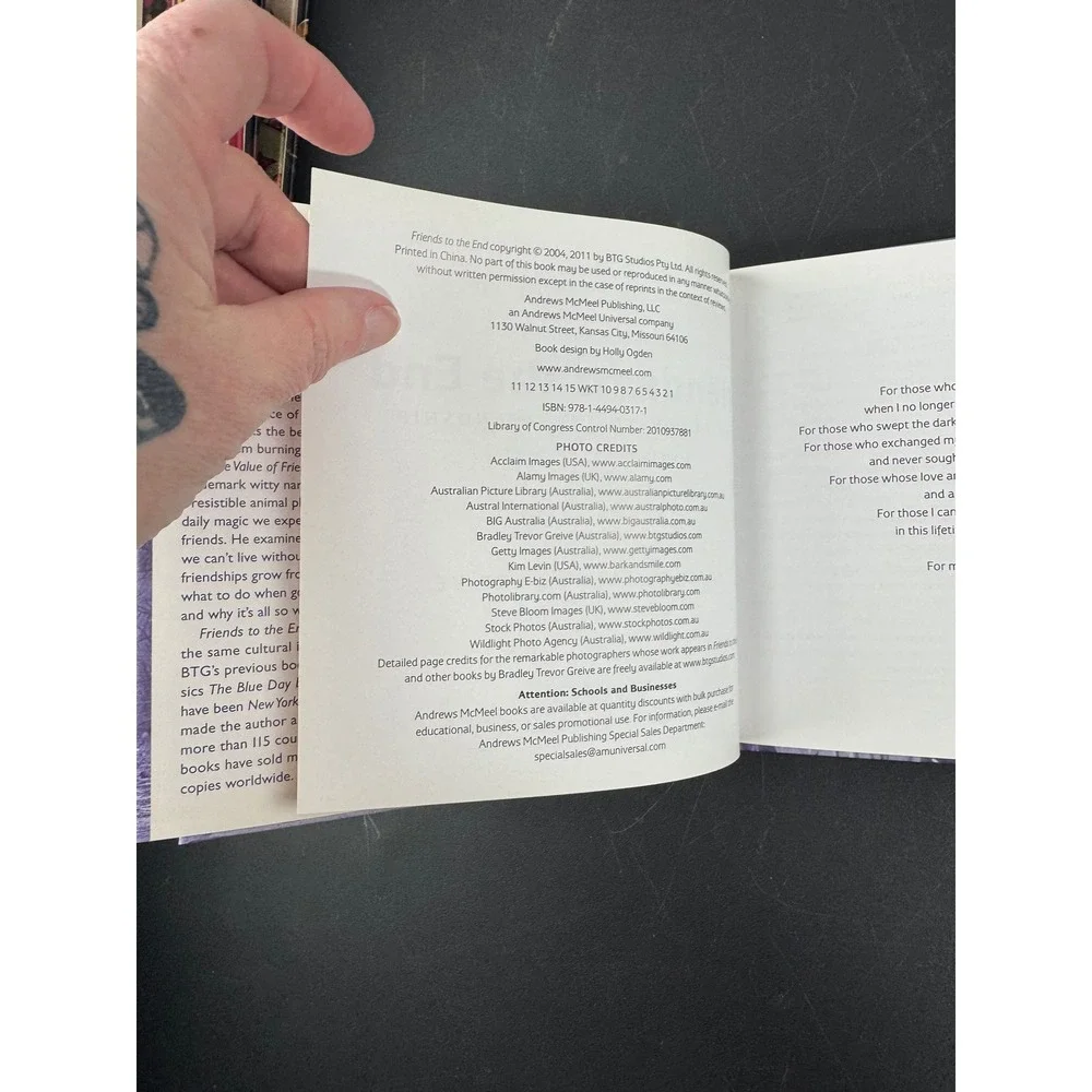 Friends to the End Bradley‎ Trevor Greive Hardcover Book 2011 Edition